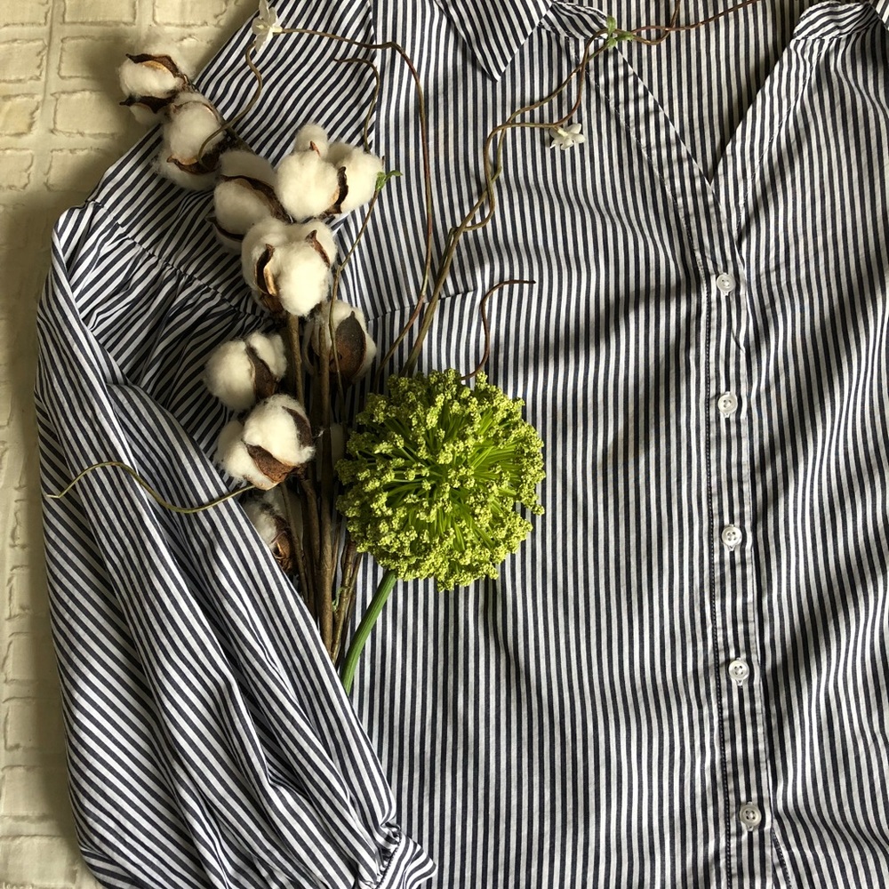 Banana Republic Striped Button Down